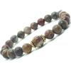 ThurColas Bracciale donna in pietre naturali con perle tibetane in ottone dorato