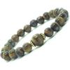 ThurColas Bracciale donna in pietre naturali con perle tibetane in ottone dorato