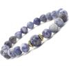 ThurColas Bracciale donna in pietre naturali con perle tibetane in ottone dorato