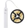 Ieron Striscia LED con sensore di movimento, batteria con interruttore, autoadesiva, tagliabile, impermeabile, nastro LED dimmerabile per sotto armadietti, cucina, camera da letto (bianco freddo)