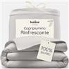 Bambaw Copripiumino 260x240 bambù, Lenzuola bambù matrimoniali grandi, Lenzuola autunnali e invernali, Lenzuolo antiacaro e anallergico, Copripiumino super king size (Grigio)