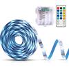 CCILAND 5M Striscia di batterie 150 strisce LED con batteria telecomando Striscia di luce LED autoadesivo 8 modalità, timer, dimmerabile per Deco Cutable, cucina, camera da letto, soffitto