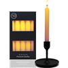 Candelo Set di 10 candele da tavola, colore giallo, 18,5 cm, durata 7,5 ore, per candelabri e lampadari
