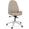 HJH Office 729431 Sedia da scrivania AVEA I Fabric Beige Sedia girevole regolabile in altezza con schienale alto ed ergonomico