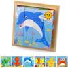 BRISKORE Cubo puzzle in legno, puzzle in legno 3D, cubo puzzle puzzle 6 in 1 motivi animali per bambini, giocattolo Montessori, giocattolo educativo puzzle in legno, idea regalo per bambini