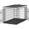 Feandrea Gabbia per Cani Pieghevole, con 2 Porte, Vassoio Rimovibile, 136 x 79 x 84 cm, XXXL, Nero PPD054B01