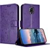 JayModCase Custodia per Samsung Galaxy Note 4, Flip Portafoglio Pelle Cover con [Slot Schede] [Magnetico] [Cavalletto] Antiurto Compatibile con Samsung Note 4 - Viola inchiostro