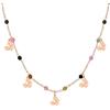 Nomination® | Collana Donna Collezione Mon Amour - Chiusura a Moschettone - Acciaio, Argento 925 e Cristalli Colorati con Pendenti a forma di Ciliegie - Made in Italy - 38/42 cm (Oro Rosa Ciliegie)