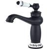 Namuoto Rubinetto da Bagno Rubinetto Miscelatore Monocomando in Ceramica Floreale Rubinetteria Bagno Lavabo e Bidet, Nero
