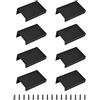 MOROBOR Nero Mini Finger Edge Pull, 8 pz Manico Nascosto Stile Moderno Cassetto Maniglia, Angolo Retto Lega di Alluminio Invisibile Armadio Manopole per Armadio Hardware Cassetto/50mm