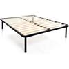 DOLCI SOGNI Rete Matrimoniale 170x190 Rinforzata con Barra Centrale, Rete Ortopedica Letto Matrimoniale, 4 Piedi Smontabili, Struttura Letto Matrimoniale 170x190, 100% Made in Italy