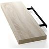 Casaria Mensola da Parete Legno 70cm Supporto 50-110cm Pensile Bagno 15kg Cucina Libreria Quercia