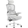 MELOKEA Sedia Ergonomica da Ufficio ReliefBack Master Contro il Mal di Schiena, Sincronizzazione Sedile-Schienale, Supporto Lombare Adattativo di 2ª Generazione, Levitazione Illimitata (Grigio)