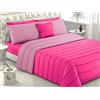 Viterbo Biancheria Piumone Una Piazza e Mezza, Trapunte Invernali Piazza e Mezza Made in Italy Imbottitura di 300 GR/MQ, Coperta Copriletto (Viola/Rosa, 1 Piazza E Mezzo)