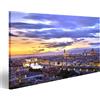 islandburner Quadri Moderni Bello Tramonto sopra Il Fluss Arno a Firenze, Italia, HDR Stampa su Tela - Quadro x poltrone Salotto Cucina mobili Ufficio casa - Fotografica Formato XXL CWD