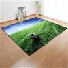 PEIHUODAN Tappeto Soggiorno Gioco Ragazzo Adolescente Camera da Letto Tappeto Antiscivolo Verde Campo da Calcio Gioco Graffiti Camera dei Bambini Decorazione Tappeti Lavabile (Verde A,150 x 200 cm)