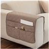 AWAV Divano Letto Organizer,Tasca Portaoggetti Da Letto,Feltro Da Comodino Organizzatore Tasca,Borsa Feltro Comodino Organizer per bracciolo con 6 tasche Per Contiene Libri,Telefono,Telecomando (Cachi)