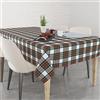 Le Telerie Tovaglia Antimacchia di Natale Rettangolare Tartan, Tovaglia Natalizia Scozzese Disponibile in più Colori e Misure (Bianco Dis.3, 140x180 cm)