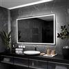 Alasta Atlanta Specchio Bagno Anti Nebbia 100x90 cm Specchio Bagno con Luce - Specchio da Parete Personalizzabile, Rettangolare con Opzione di Selezione del Colore della Luce