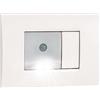 VEMER VE795300 MUVY DUO - Lampada Segnapasso con Sensore Crepuscolare e Rilevatore di Movimento per Luce Notturna, Installazione a Incasso, Alimentazione 230V, Bianco opale