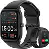 TOOBUR Smartwatch Uomo Alexa Integrata, 1.8 Orologio Smartwatch Chiamate Cardiofrequenzimetro Contapassi Sonno SpO2, Impermeabil IP68, 2 cinturini, Notifiche Messaggi, Compatibile Android IOS