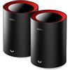 CUDY AX3000 2,5G Sistema di mesh Wi-Fi 6 Wi-Fi 6, 2,5 g WAN, Backhaul Ethernet, Ideale per 1Gig+ Internet, Wireguard, OpenVPN, Zerotier, CloudFlare, DDNS, 2023 Rilascio M3000 2 pack
