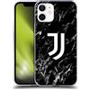 Head Case Designs Licenza Ufficiale Juventus Football Club Nero Marmoreo Custodia Cover in Morbido Gel Compatibile con Apple iPhone 12 Mini
