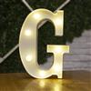 BESCH Lettera maiuscola decorativa in plastica luminosa 22 cm per la decorazione della casa con luci LED bianche (G)