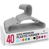 Utopia Home Appendiabiti per Bambini e Neonati, Pack di 40 - Grucce Sottili, Durevoli e Salvaspazio per Armadio e Cameretta, Perfette per Cappotti, Giacche e Vestiti, Grigio