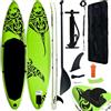 vidaXL Set Tavola Gonfiabile da SUP 305x76x15 cm Verde