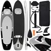 Vidaxl Set Tavola da SUP Gonfiabile Nero 360x81x10 cm