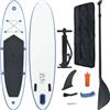 Vidaxl Set Tavola da SUP e Surf Gonfiabile Blu e Bianco