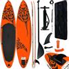 Vidaxl Set Tavola Gonfiabile da SUP 305x76x15 cm Arancione