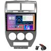 DLYAXFG Android 11 Autoradio 2 Din Stereo 1 Din Carplay per Jeep Compass 2007-2009 Car Tablet Android 9 Pollici Schermo MP5 Lettore Multimediale Receiver GPS Traker con 4G WiFi DSP SWC,M100s