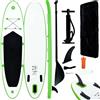 Vidaxl Set Tavola da SUP Gonfiabile Verde e Bianco