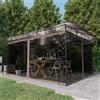 Vidaxl Gazebo con Zanzariera Luci LED 4x3x2,73 m Grigio Talpa