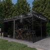 Vidaxl Gazebo con Zanzariera e Luci LED 4x3x2,73 m Antracite