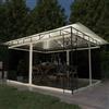 Vidaxl Gazebo con Zanzariera e Luci LED 4x3x2,73 m Crema