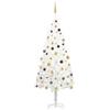 Vidaxl Albero di Natale Preilluminato con Palline Bianco 240 cm PVC
