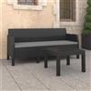 Vidaxl Set Divani da Giardino 2 pz con Cuscini in Rattan PP Antracite