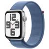 Apple Watch SE 2023 GPS 44mm Silver Aluminium Case with Winter Blue Sport Loop I