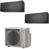 Daikin Climatizzatore 5000+7000 FTXA15CB FTXA20CB 2MXM40A Dual Split Parete Serie Stylish 5+7 Black R-32 WIFI Alexa Google