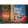 YongFoto 3x2m Vinile Fondali Fotografici Natale Babbo Natale sta bussando alla finestra Sfondi Foto Partito Studio Fotografico Puntelli
