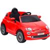 Vidaxl Auto Elettrica per Bambini Fiat 500 Rossa