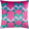 Heya Home Cuscino imbottito in poliestere in velluto Art Déco Raeya