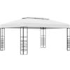 Vidaxl Gazebo da Giardino in Acciaio Verniciato 4x3x2,7 m Bianco