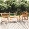 Vidaxl Sedie da Giardino 2 pz 91x62x94 cm in Legno Massello di Teak