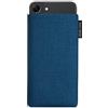 Adore June Classic Blu-Oceano Custodia compatibile con Galaxy S25 / Galaxy S24 / S23 / S22, Tessuto Resistente con Display di Pulizia Effetto