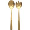 HOME DECO FACTORY KA4664 Couvert A Salade Dore X2 Art Table Accessoire De Service, Inossidabile, Acciaio Inox Spazzolato Dorato