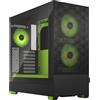FRACTAL DESIGN Case Fractal Design Pop Air RGB Green Core TG Clear Tint Midi-Tower Nero/Verde